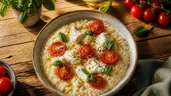 “Je le refais chaque été” : ce risotto ultra crémeux à la tomate et à la stracciatella va devenir votre recette…